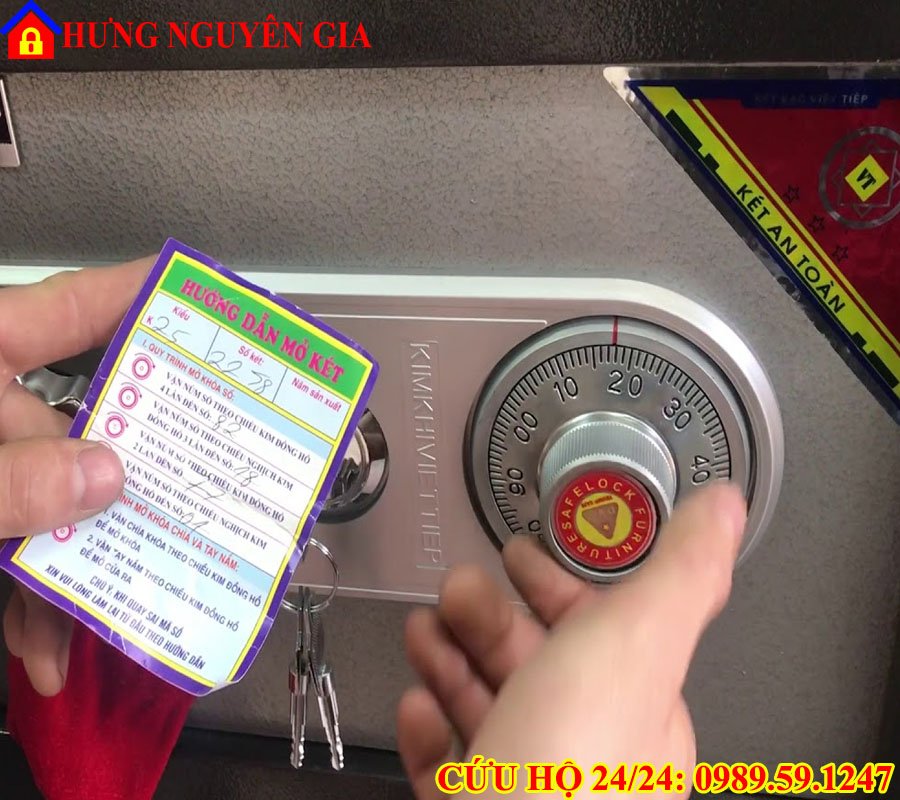 Mật khẩu mặc định của két sắt